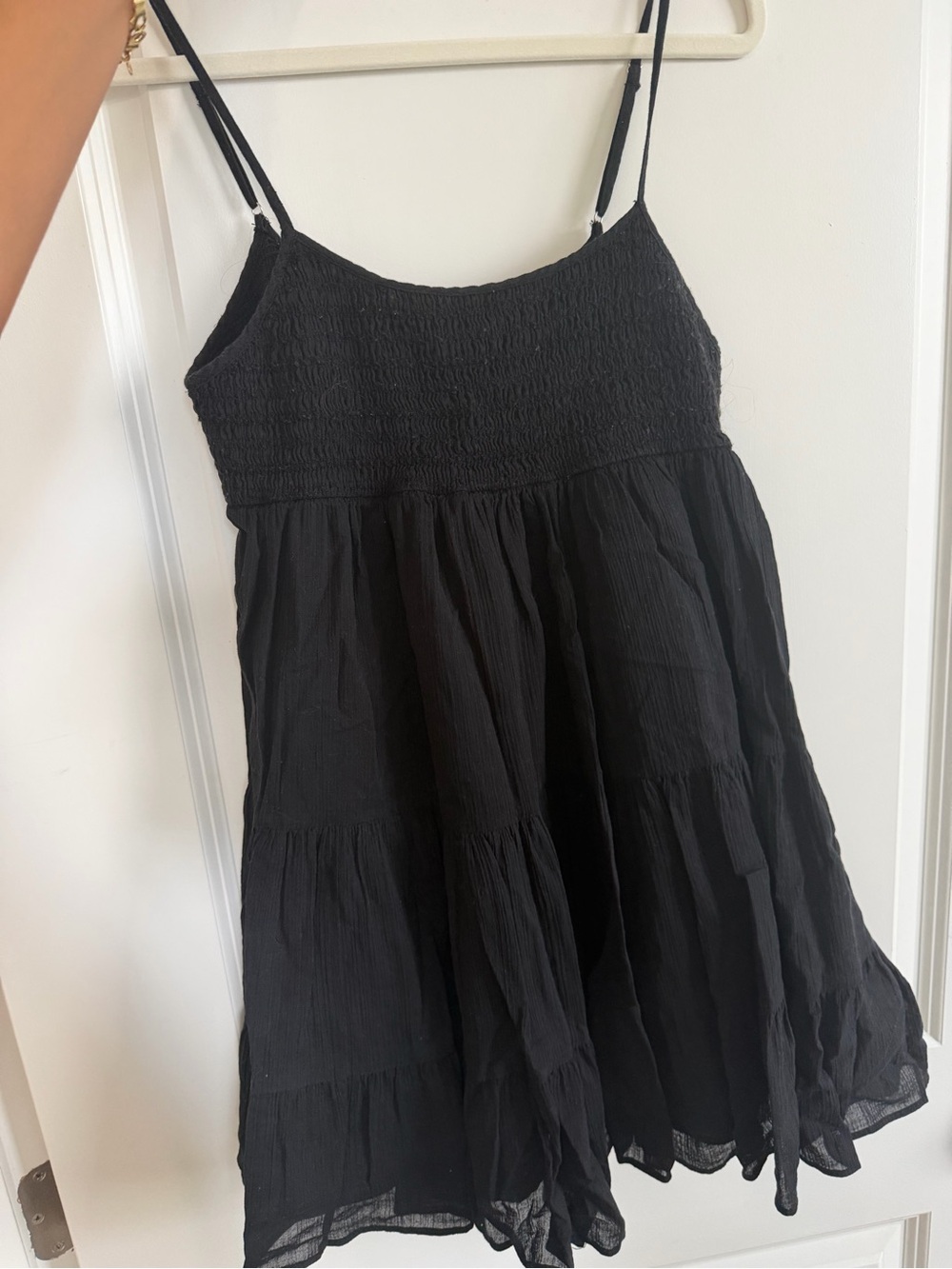 Zara Black Mini Dress with Spaghetti Straps
